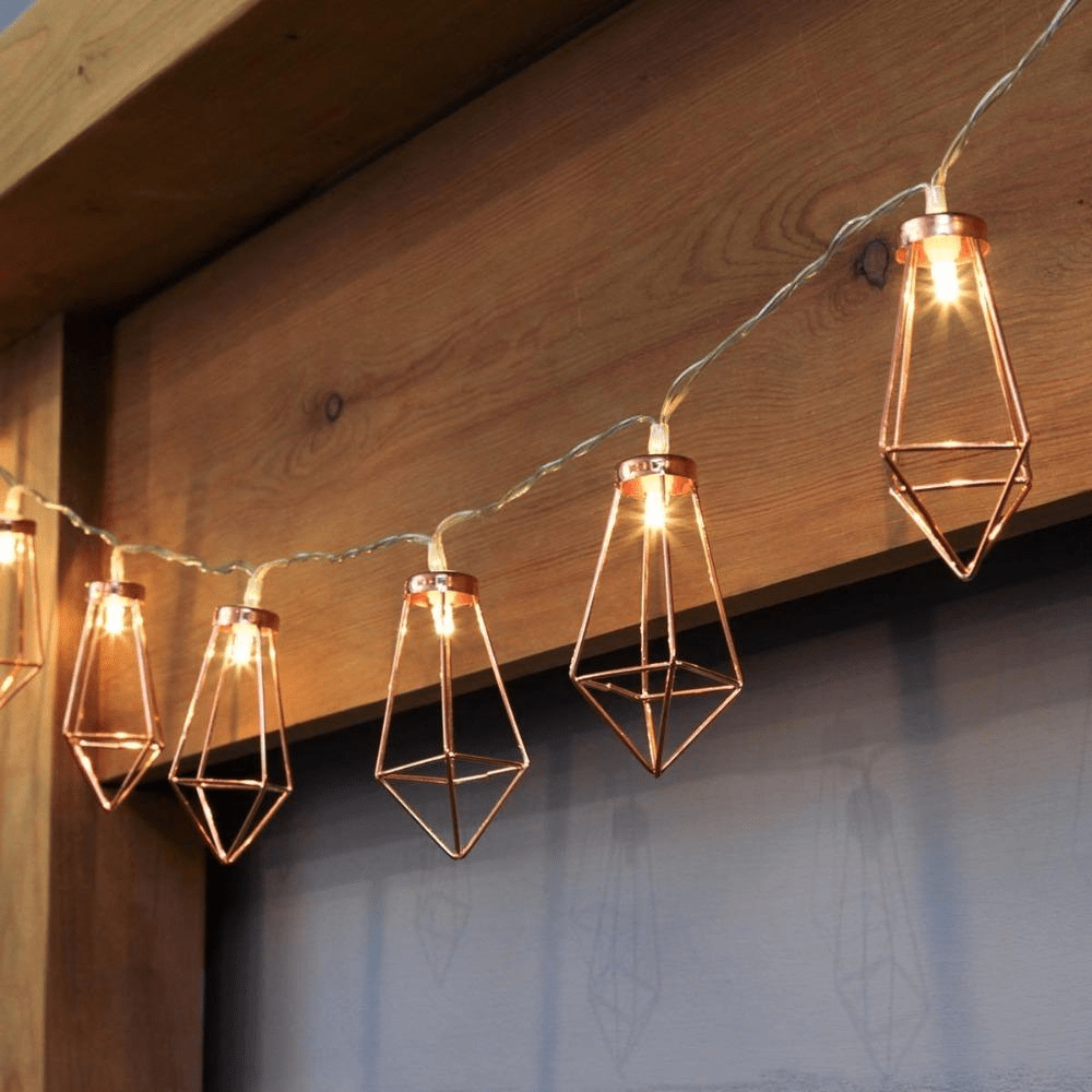 Geometric Copper Fairy Lights