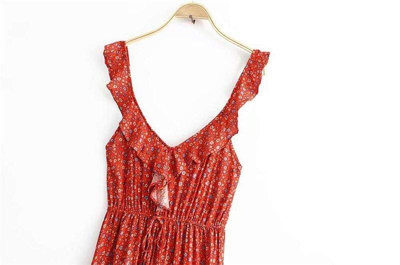 Nena Maxi Dress in Red
