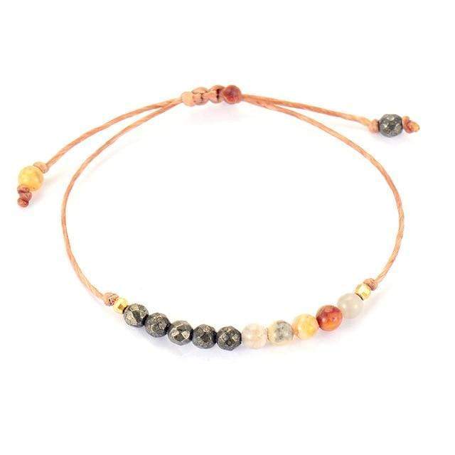 Handmade Natural Tree Agate Stone Adjustable Bracelet