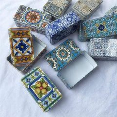 Vintage Geometric Design Organizer Box