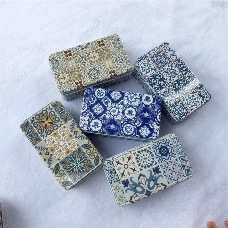 Vintage Geometric Design Organizer Box