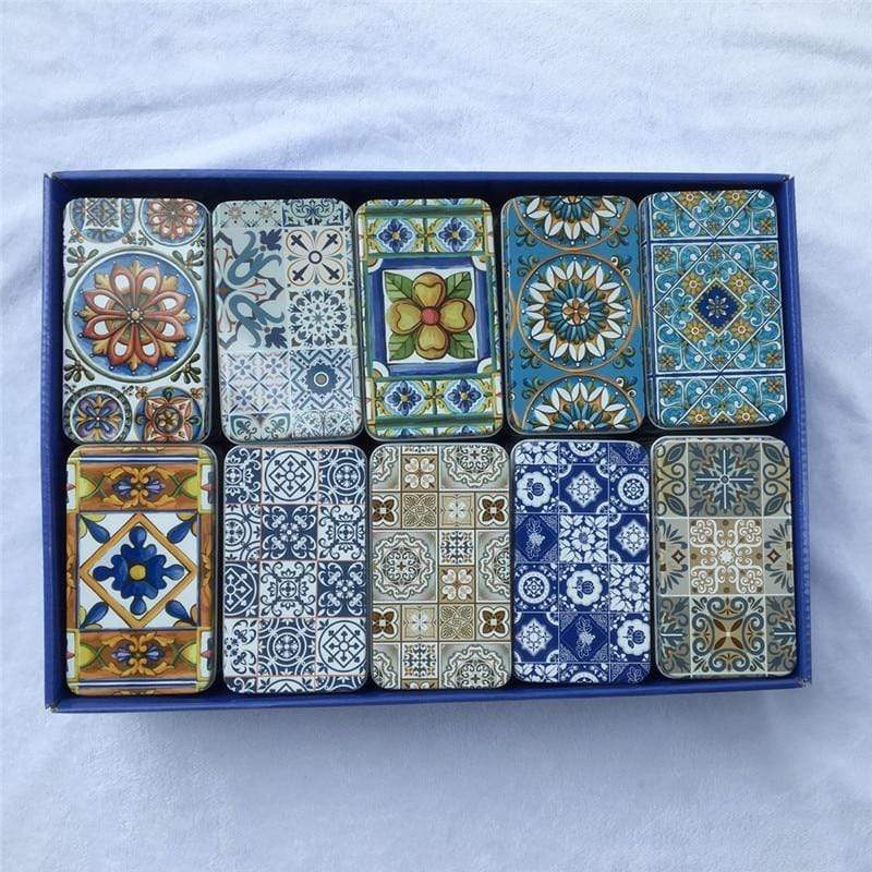 Vintage Geometric Design Organizer Box