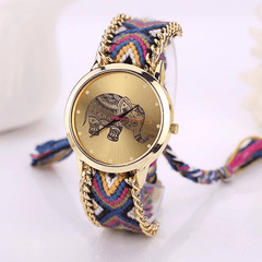 Handmade Knitted Strap Elephant Watch