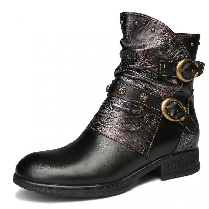 Midnight Wanderer Buckle Boots
