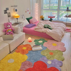 Flowers Tufted Bedroom Floor Mat