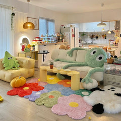 Flowers Tufted Bedroom Floor Mat