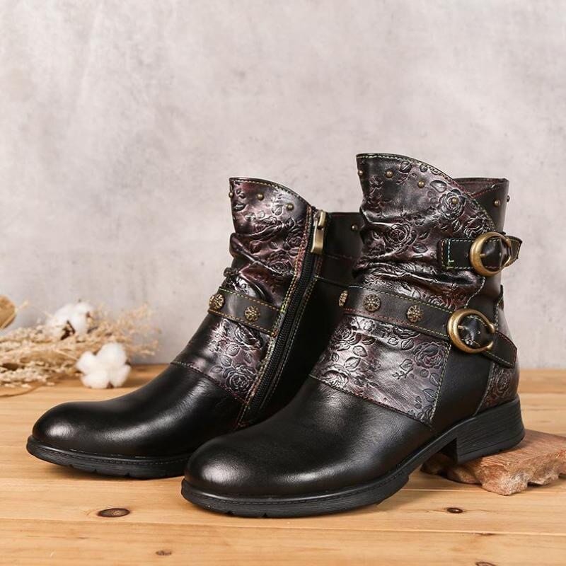 Midnight Wanderer Buckle Boots
