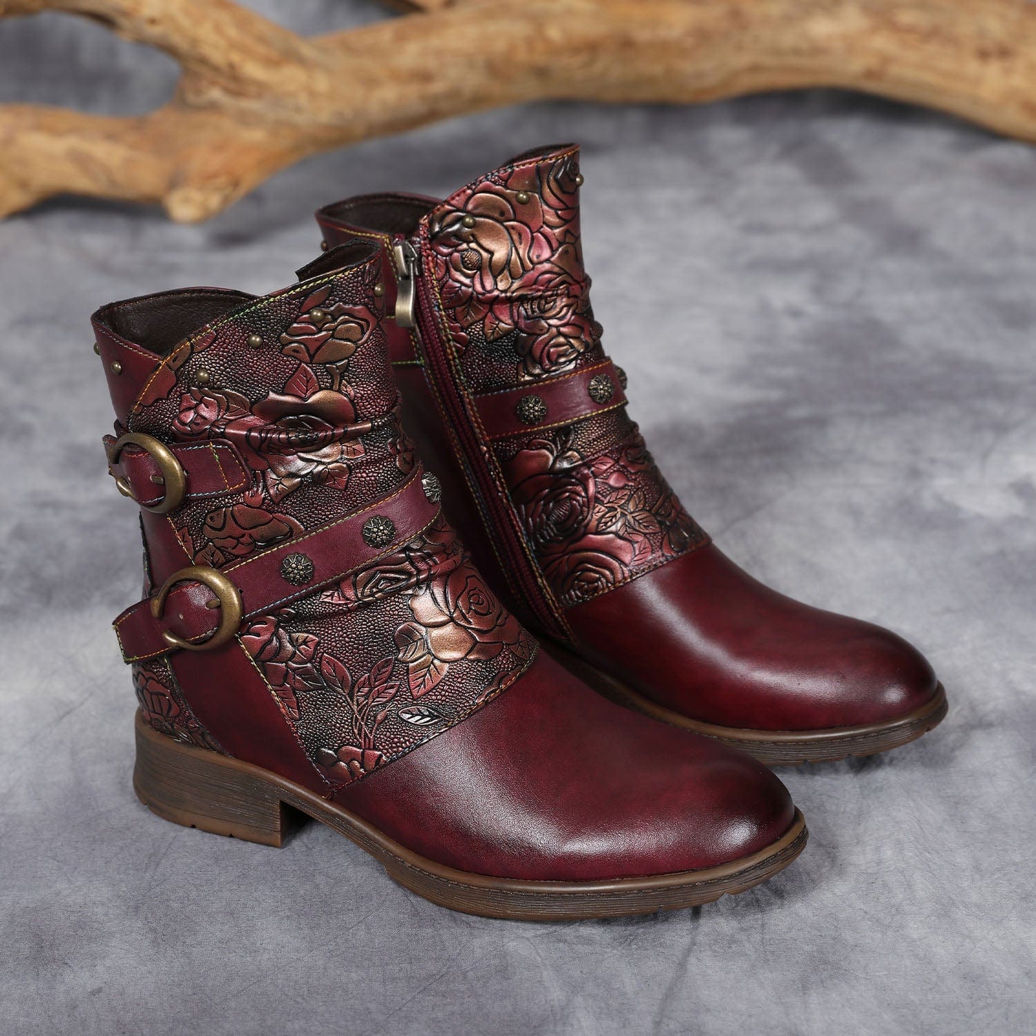 Midnight Wanderer Buckle Boots
