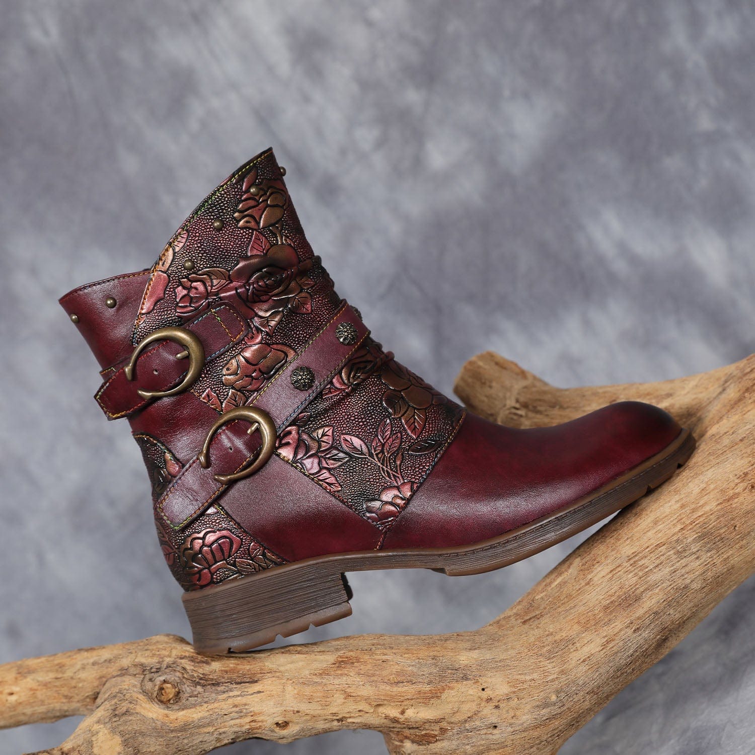 Midnight Wanderer Buckle Boots