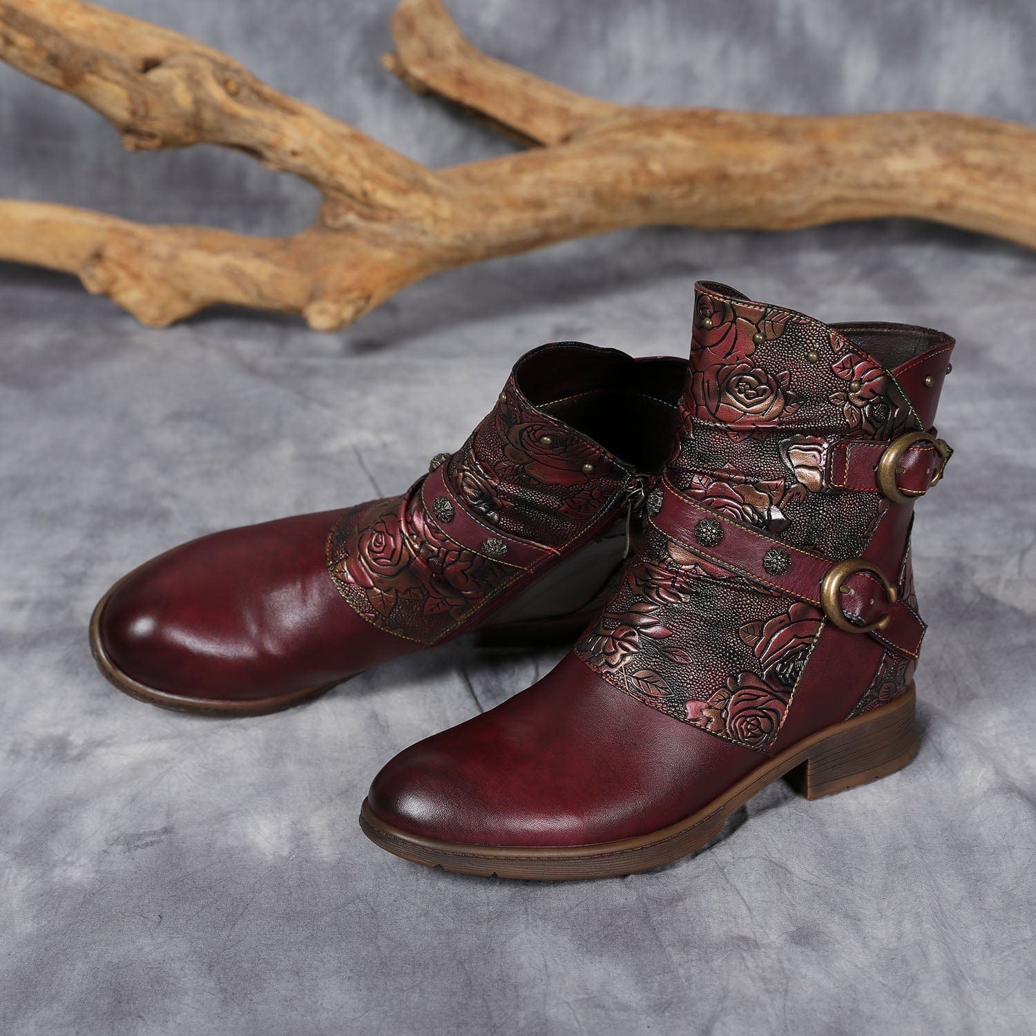 Midnight Wanderer Buckle Boots