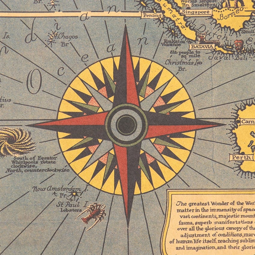 Vintage World Map Poster