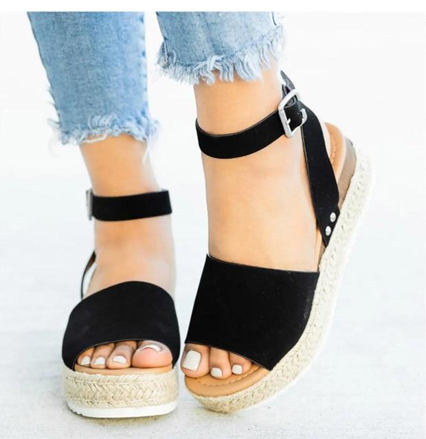 Strap Flatform Espadrille Sandals