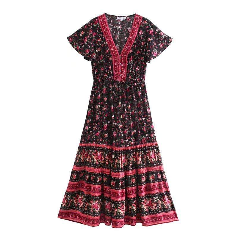 Wylie Vintage Multi Floral Maxi Dress