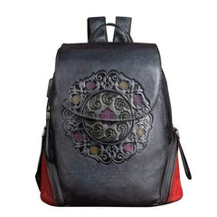 Vintage Style Leather Backpack