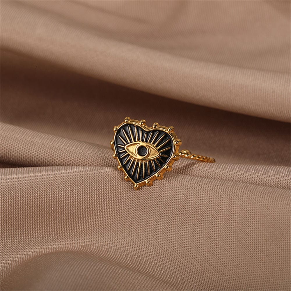 Engraved Evil Eye Protection Ring