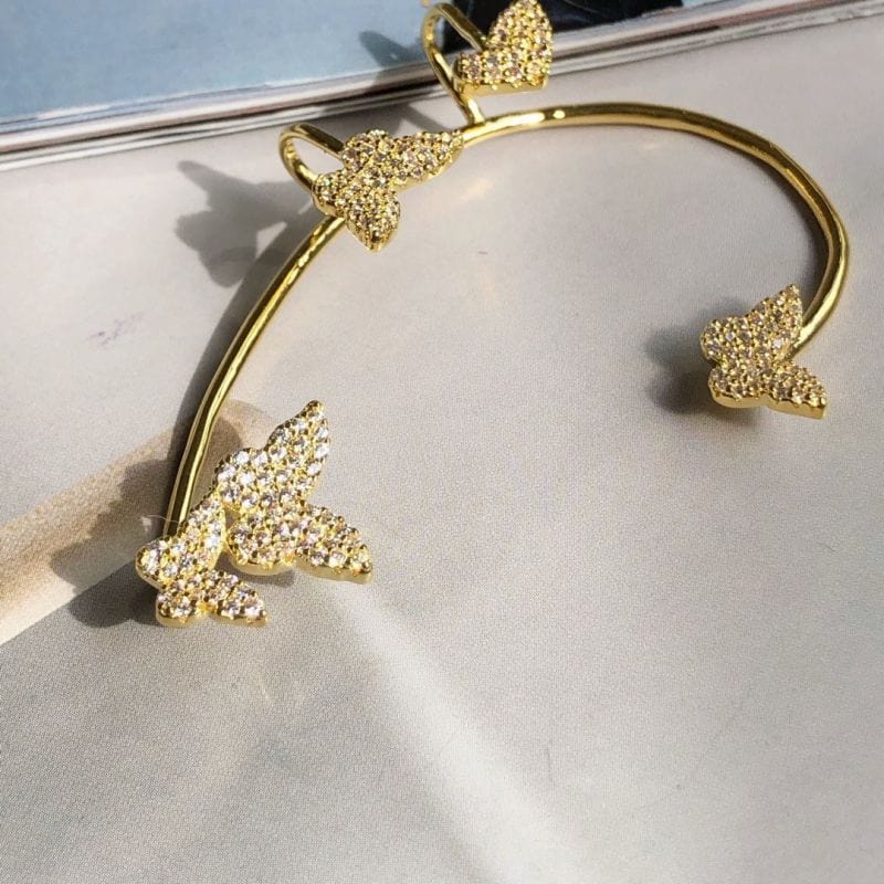 Fly Away Butterfly Cuff Earrings