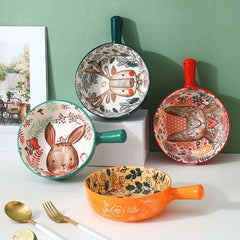 Forest Animals Ceramic Bowls