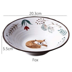 Forest Animals Ceramic Bowls