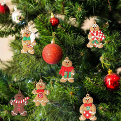 Gingerbread Man Christmas Tree Ornaments 12pcs
