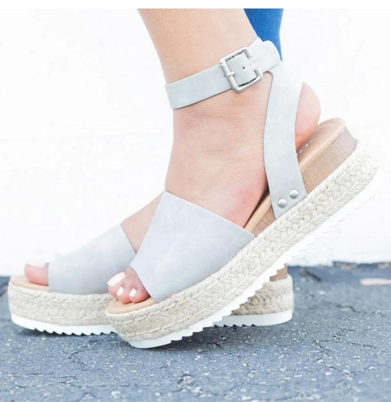 Strap Flatform Espadrille Sandals