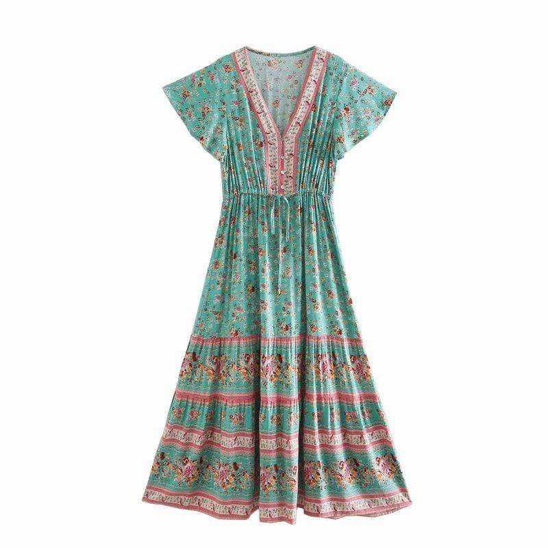Wylie Vintage Multi Floral Maxi Dress