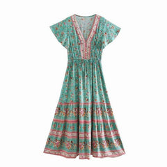 Wylie Vintage Multi Floral Maxi Dress