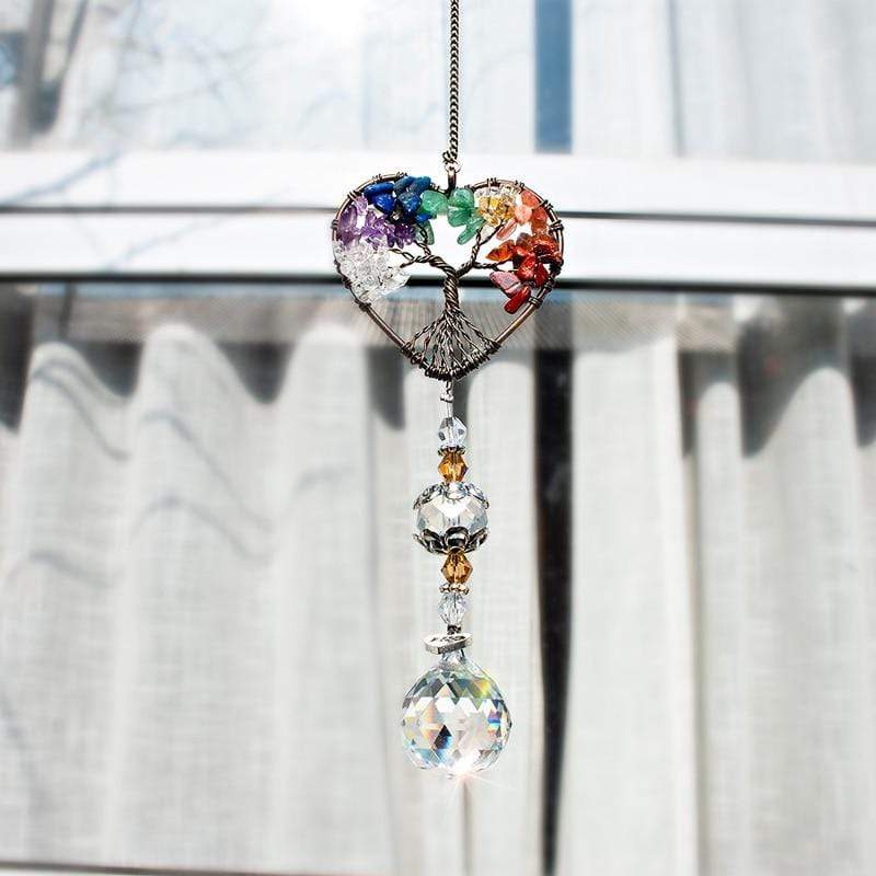 Crystal Wind Chime Tree Of Life Suncatcher