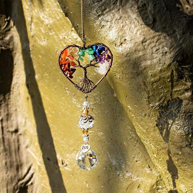 Crystal Wind Chime Tree Of Life Suncatcher