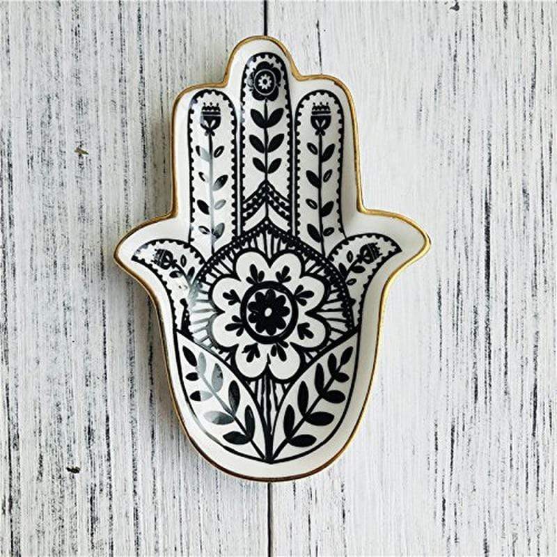HAMSA GARDEN HAND TRINKET DISH