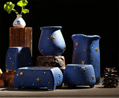 Handmade Starry Design Plant Pots