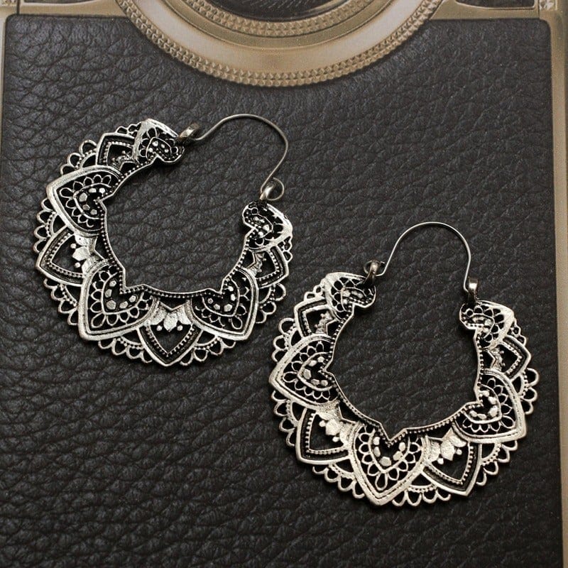 Hollow Out Hoop Boho Earrings