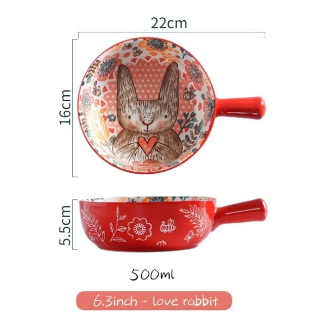 Forest Animals Ceramic Bowls