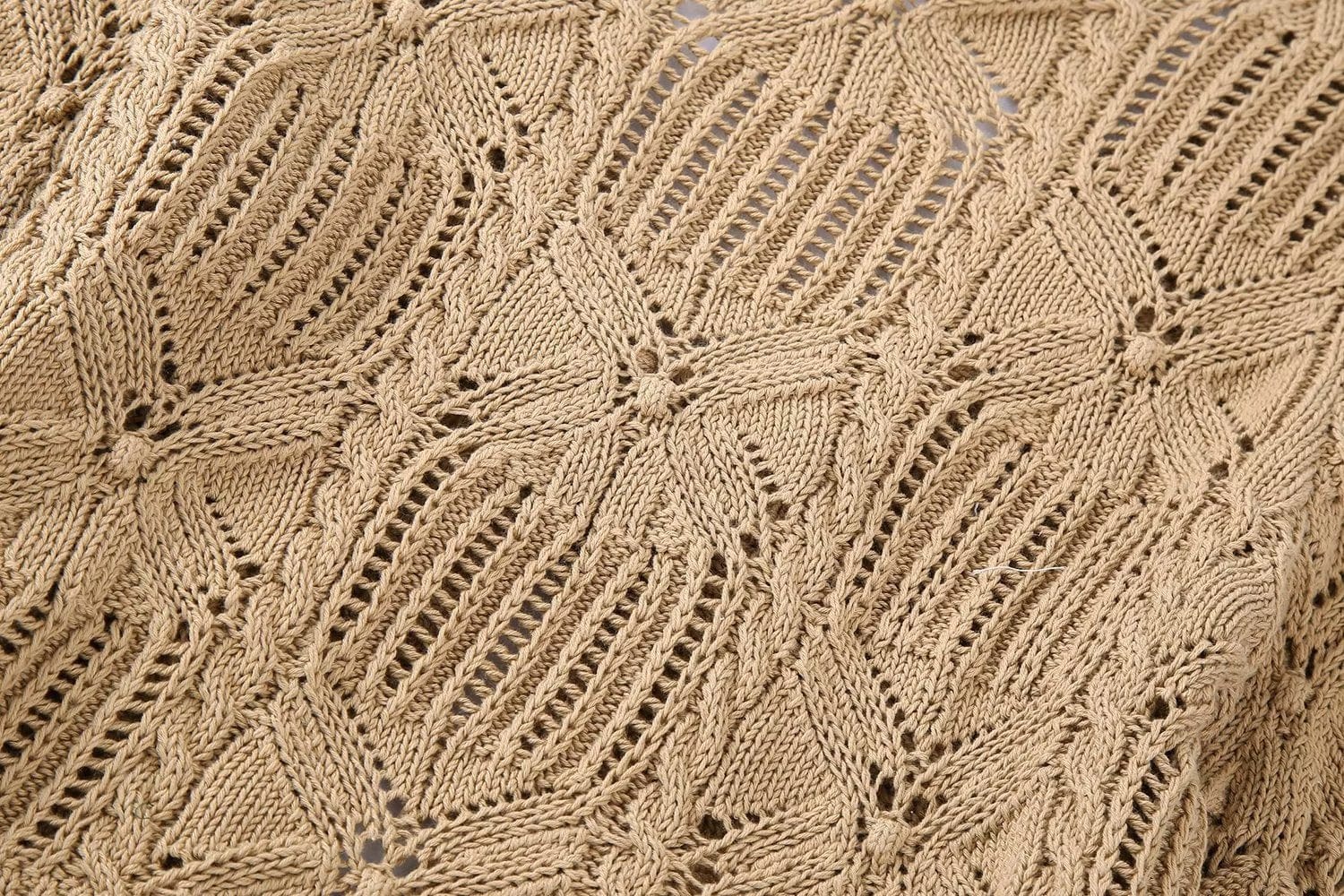 Meridian Hollow Out Crop Cardigan