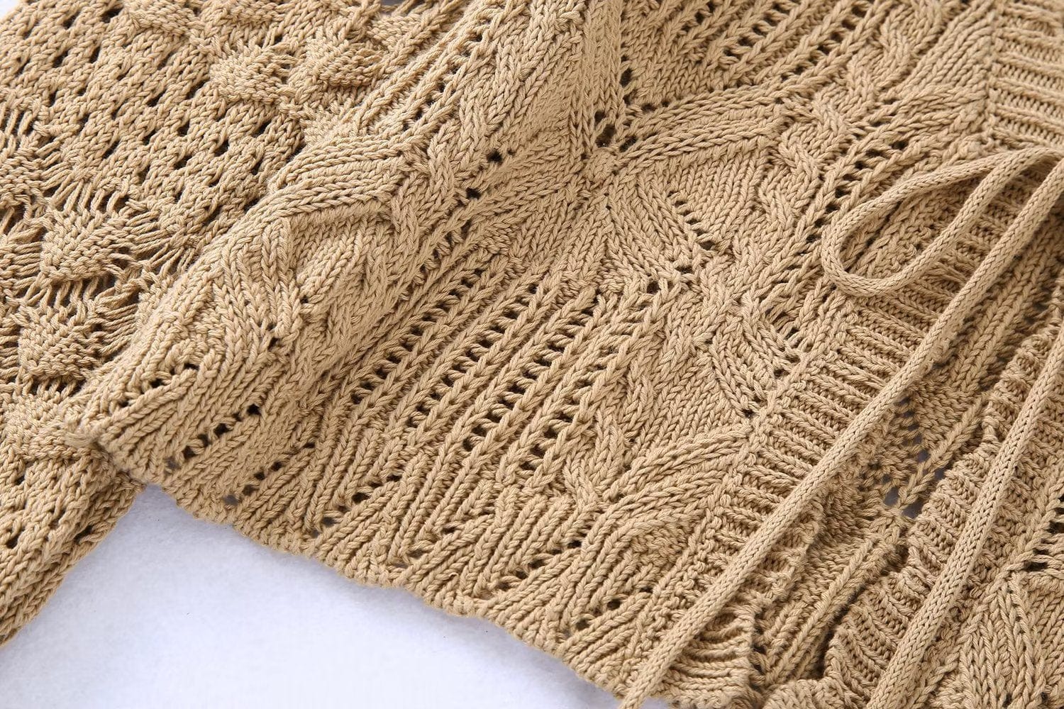 Meridian Hollow Out Crop Cardigan