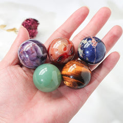 Natural Crystal Ball Gift Box Set