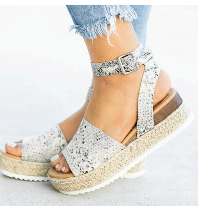 Strap Flatform Espadrille Sandals