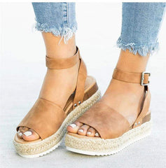 Strap Flatform Espadrille Sandals
