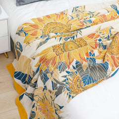 Sunflower Field Throw Blanket