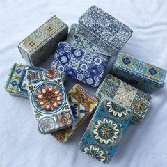 Vintage Geometric Design Organizer Box