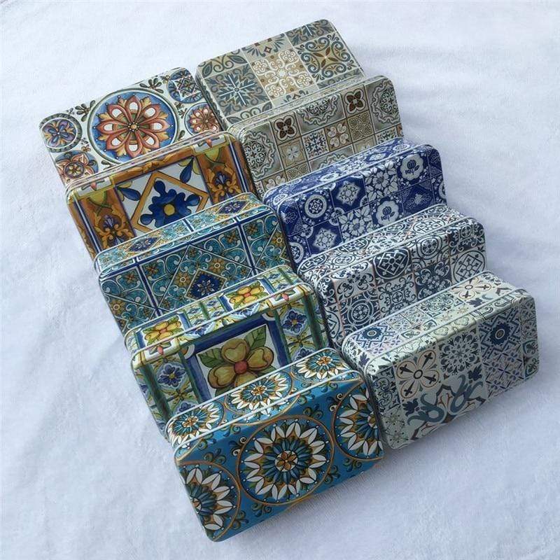 Vintage Geometric Design Organizer Box
