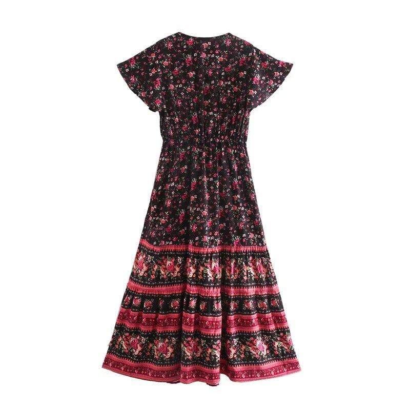Wylie Vintage Multi Floral Maxi Dress
