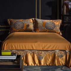 Wynn Luxury Gold Duvet Cover &  Shams 600tc