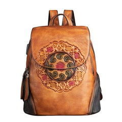 Vintage Style Leather Backpack