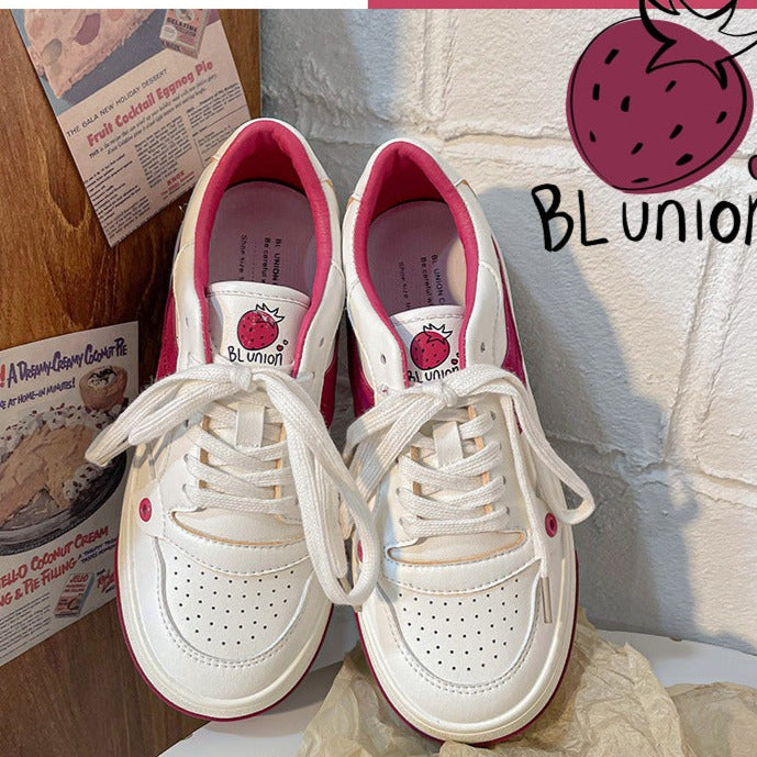 Cute Strawberry Sneakers Light Flat Shoes