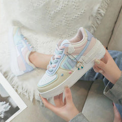 Skate Shoe Sneaker Macarons Colorblock Shoes