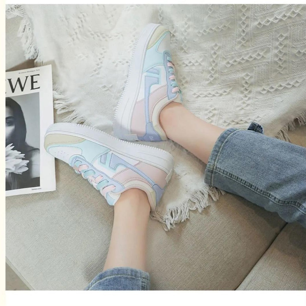 Skate Shoe Sneaker Macarons Colorblock Shoes