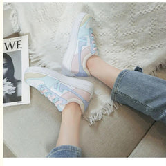 Skate Shoe Sneaker Macarons Colorblock Shoes