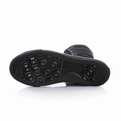 Fashion Lace Up Canvas Zip Boots Shoes