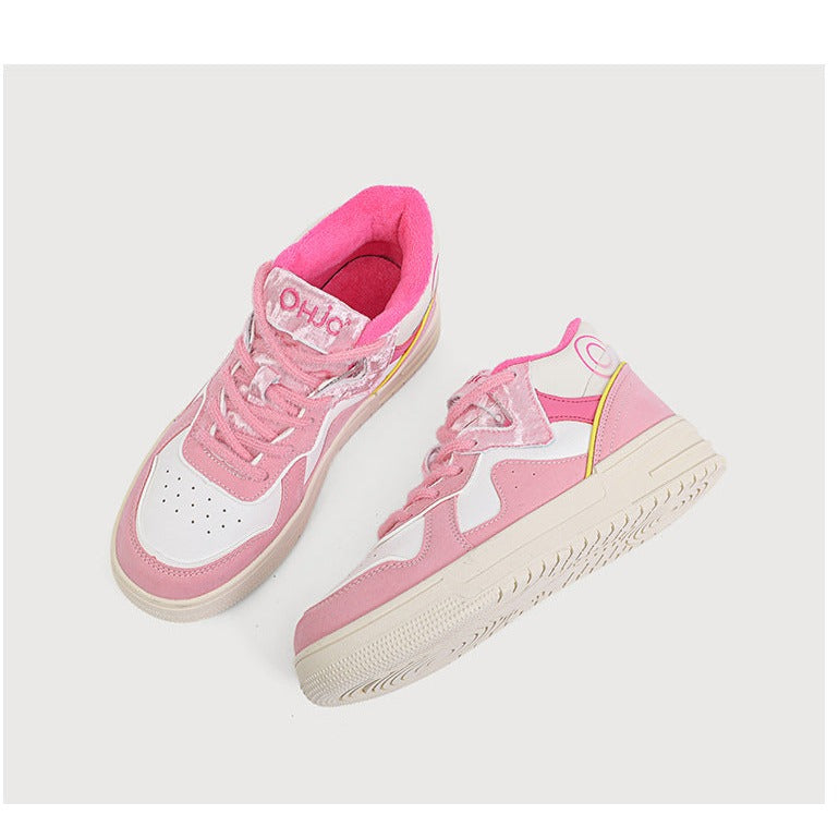 Kawaii Pink Sneakers Shoes