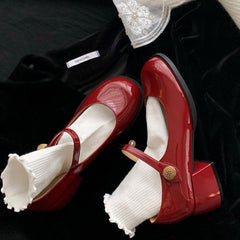 Red Classic Mary Jane Pumps